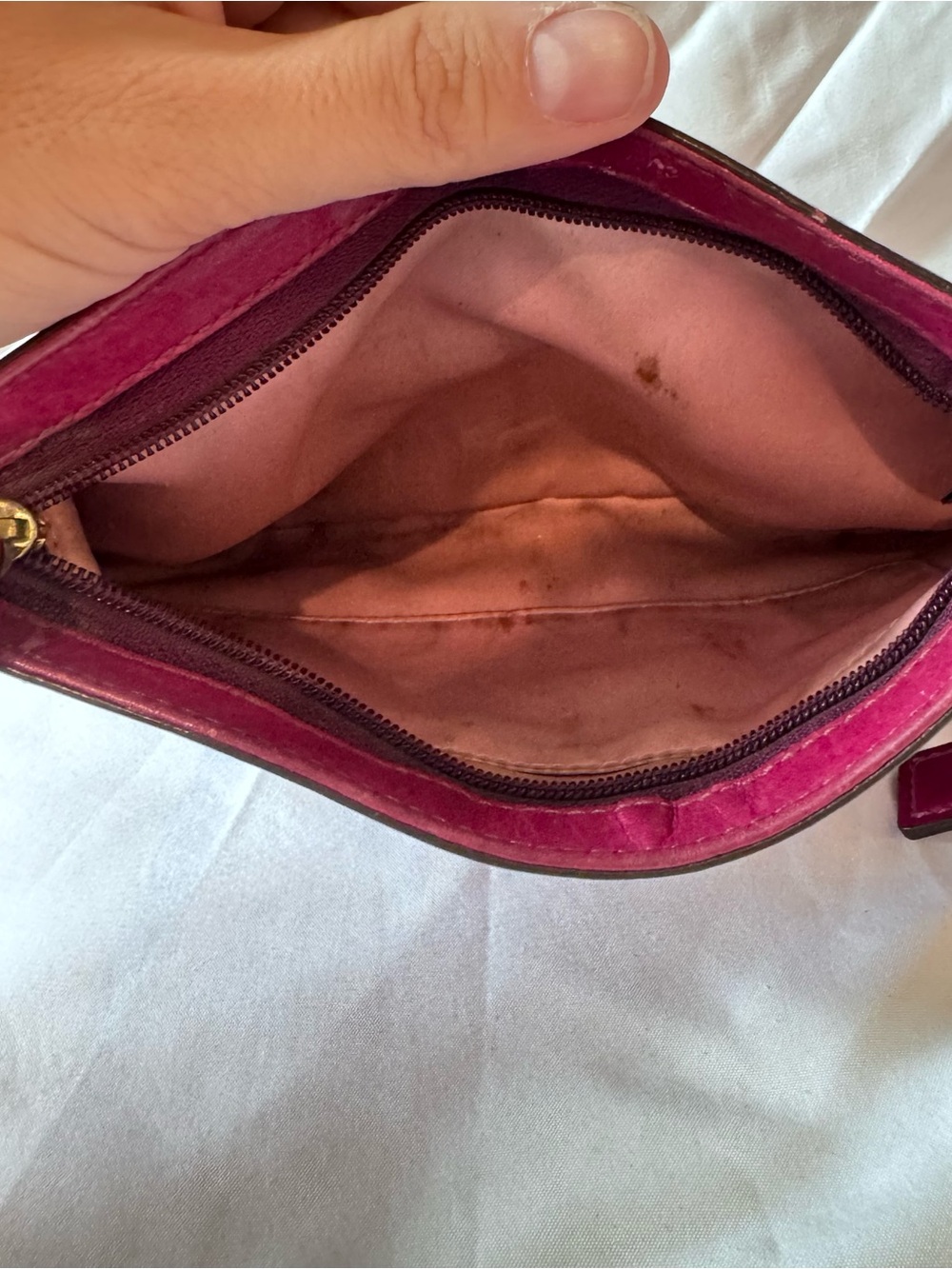 Coach Pink Magenta Wristlet Clutch Handbag Soho Legacy Pleated Leather Purse EUC - Picture 5 of 7